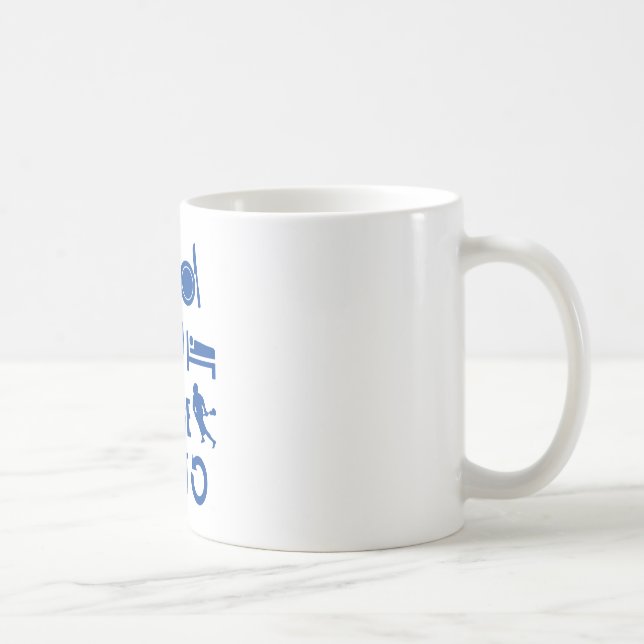 Mug Mangez la lacrosse de sommeil (Droite)