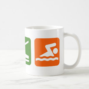 Mug Mangez la natation de sommeil