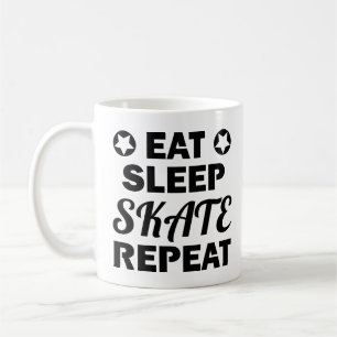 Mug Mangez la répétition de patin de sommeil, rouleau