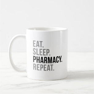 Mug Mangez la répétition de pharmacie de sommeil