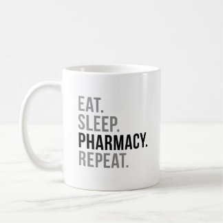 Mug Mangez la répétition de pharmacie de sommeil
