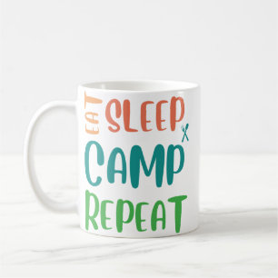 Mug Mangez Le Camp De Sommeil Répéter - La Vie De Camp