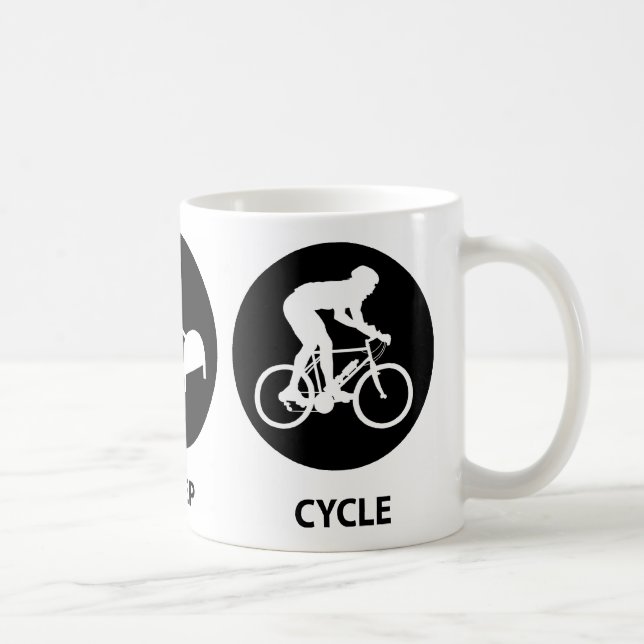 Mug Mangez le cycle de sommeil (Droite)