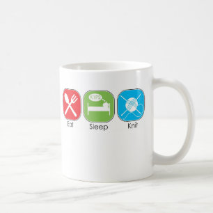 Mug Mangez le Knit de sommeil