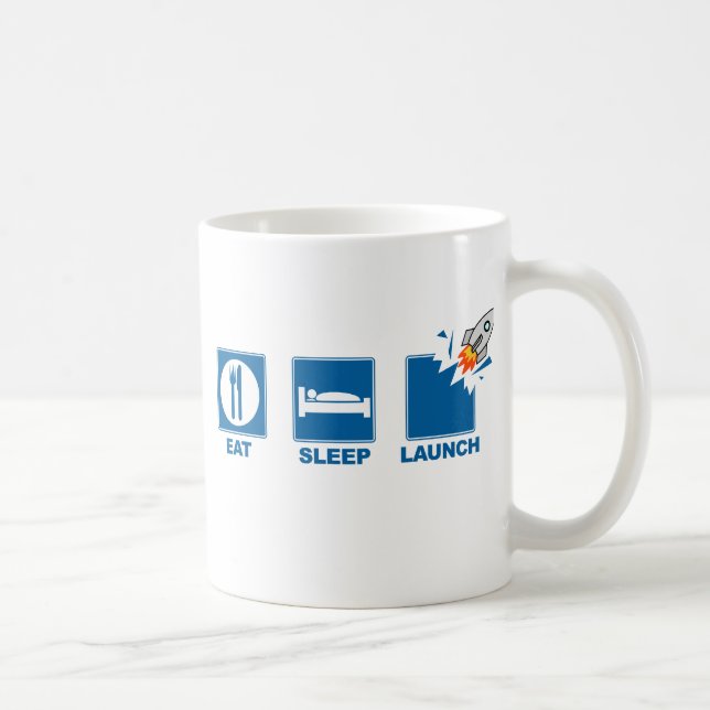 Mug Mangez le lancement de sommeil (Droite)