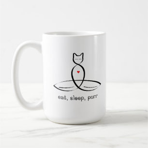 Mug Mangez le ronronnement de sommeil - texte de