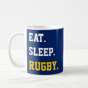 Mug Mangez le rugby du sommeil