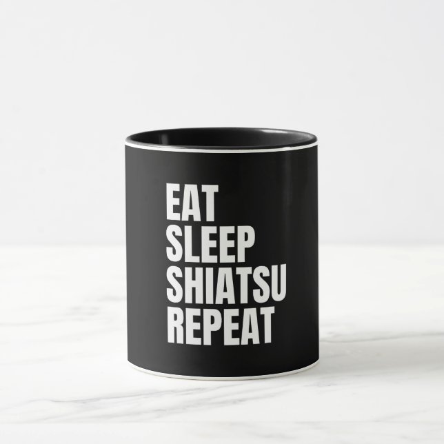 Mug mangez le shiatsu de sommeil répéter (Centre)