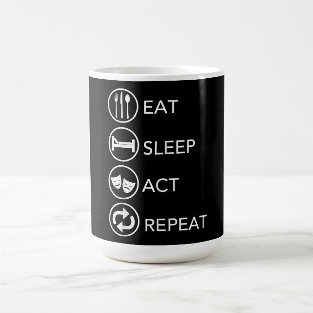 Mug Mangez le sommeil Acte Répéter Acteurs Don intérim (Centre)