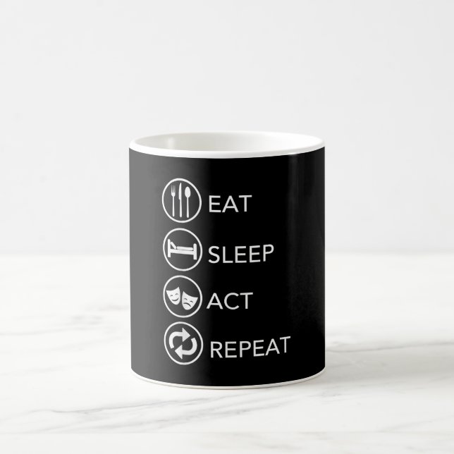 Mug Mangez le sommeil Acte Répéter Acteurs Don intérim (Centre)