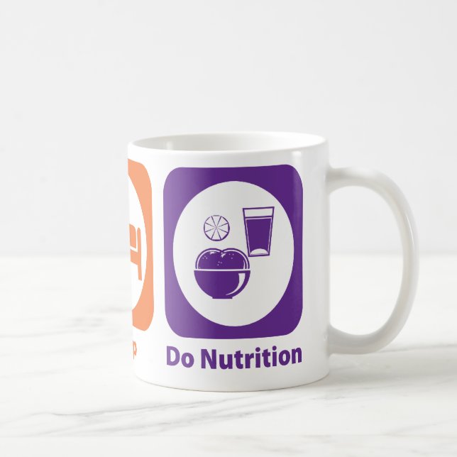 Mug Mangez le sommeil font la nutrition (Droite)