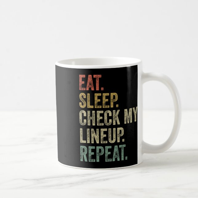 Mug Mangez le sommeil Vérifier ma gamme Répéter drôle  (Droite)