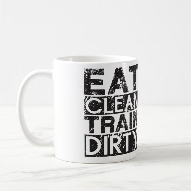 Mug Mangez le train propre sale (Gauche)