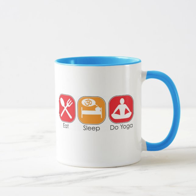 Mug Mangez le yoga de sommeil (Droite)