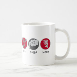Mug Mangez les cadeaux de klaxon de sommeil