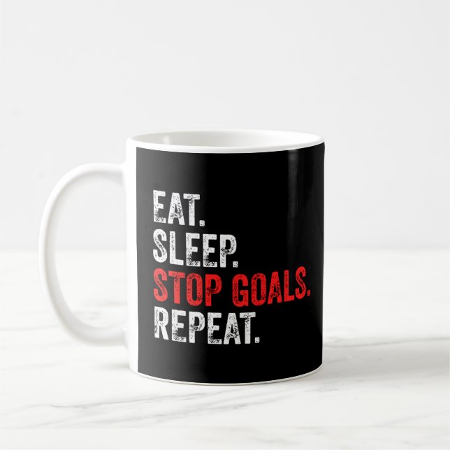 Mug Mangez les objectifs d'arrêt de sommeil Répéter -  (Gauche)