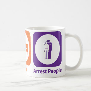 Mug Mangez les personnes d'arrestation de sommeil