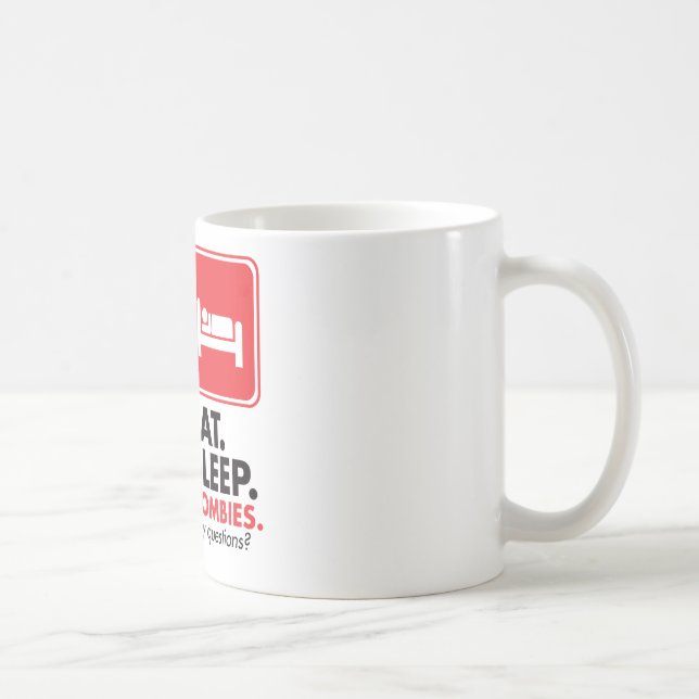 Mug Mangez les zombis de sommeil - rouge (Droite)