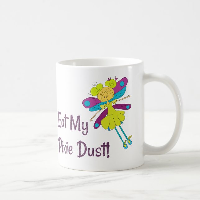 Mug Mangez ma fée de la poussière de lutin drôle (Droite)