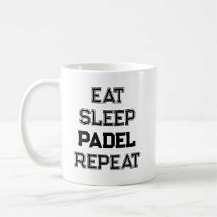 Mug mangez padel de sommeil répéter padel joueur simpl