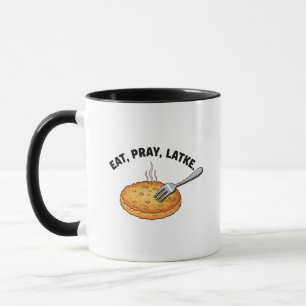 Mug Mangez Pray Latke Juif Hanoukka Latke Amateurs