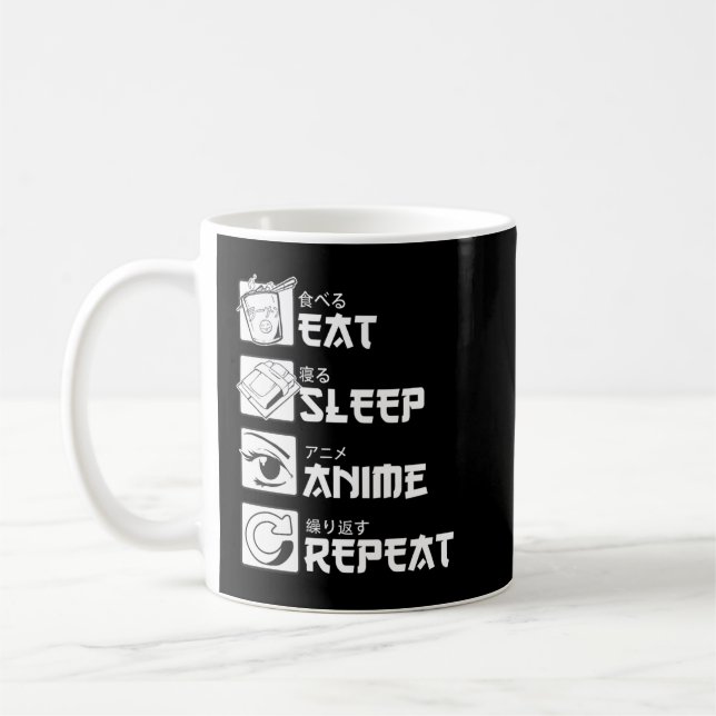 Mug Mangez Sleep Anime Repea, Anime Manga Hommes Femme (Gauche)