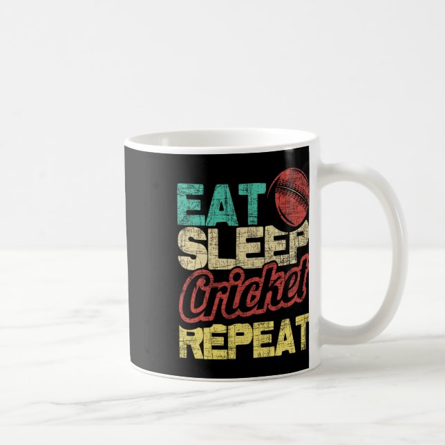 Mug Mangez Sleep Cricket Repeat - Cricketer Tsman Tsma (Droite)