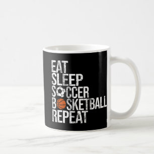 Mug Mangez Sleep Football Basket Répéter Fun Ball