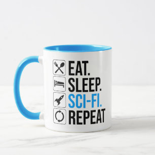 Mug Mangez Sleep Sci-Fi Répéter