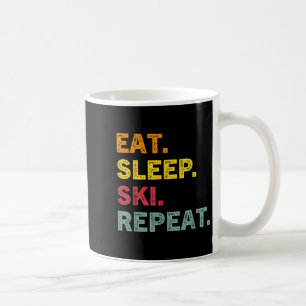 Mug Mangez Sleep Ski Répéter Ski Hiver Vacances Ski Re