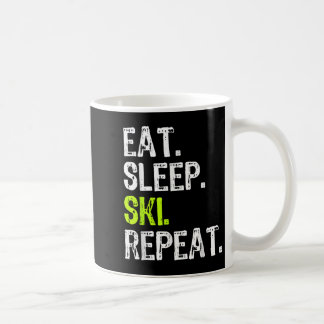 Mug Mangez Sleep Ski Répéter Ski Skier Amateur de ski 