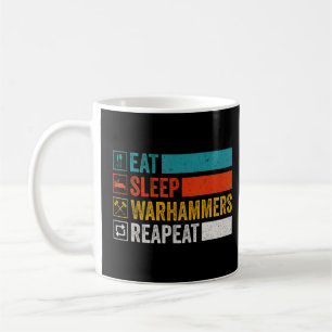 Mug Mangez Sleep Warhammers Répéter Gamer Retro Video