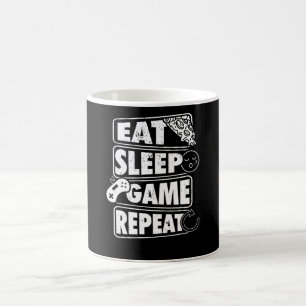 Mug Mangez un jeu de sommeil Répétez un cadeau de jeu