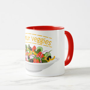 Mug Mangez vos Légumes Citer salade fraîche mélange bo