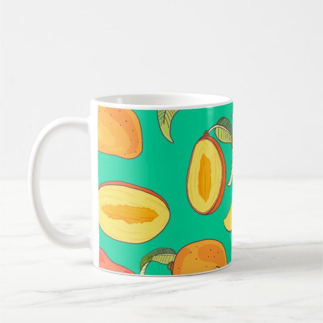 Mug Mango Medley : Motif de fruits tropicaux (Gauche)