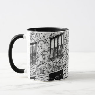 Mug Manhattan Art Déco, feuillage feutré de frise
