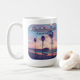 Mug Manhattan Beach Californie Los Angeles Retro