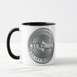 Mug Manhole Staten Island Grey