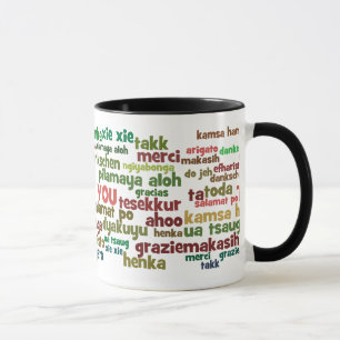 Mug Manières multiples de dire le Merci dans beaucoup