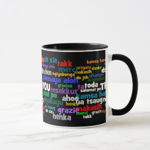 Mug Manières multiples de dire le Merci dans beaucoup