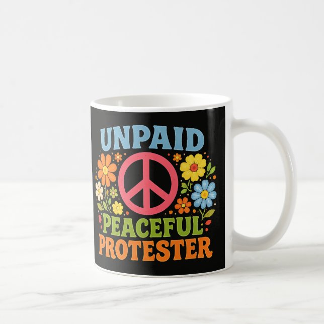 Mug Manifestant Pacifique Impayé Rétro Activisme Pour  (Droite)