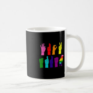 Mug Manifestation anti-Trump Langue des signes LGBT+
