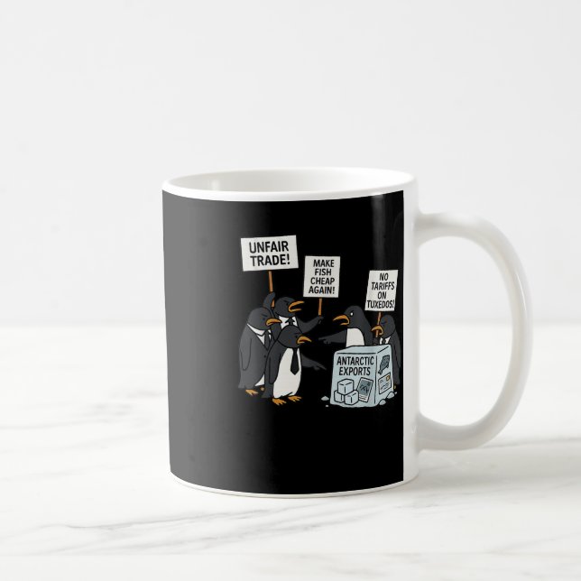 Mug Manifestation de pingouins contre les tarifs douan (Droite)