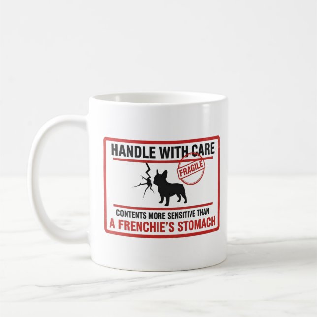 Mug Manipuler avec soin Bouledogue français Sensible d (Gauche)