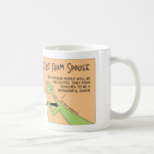 Mug Mante de prière avec une liste de seau