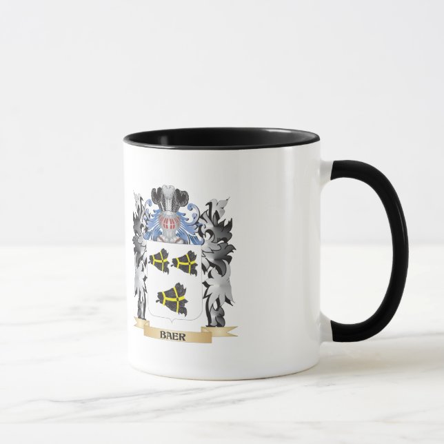 Mug Manteau de Baer des bras - crête de famille (Droite)