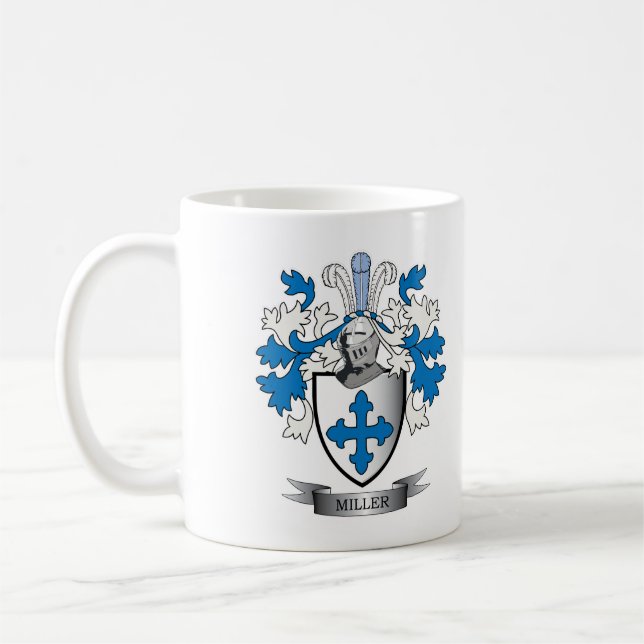Mug Manteau de crête de famille de Miller des bras (Gauche)