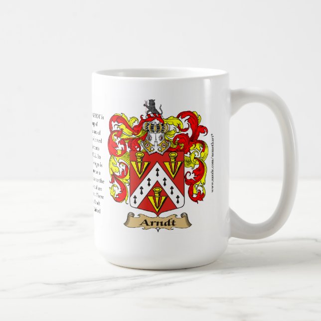 Mug Manteau de famille d'Arndt des bras (crête) (Droite)
