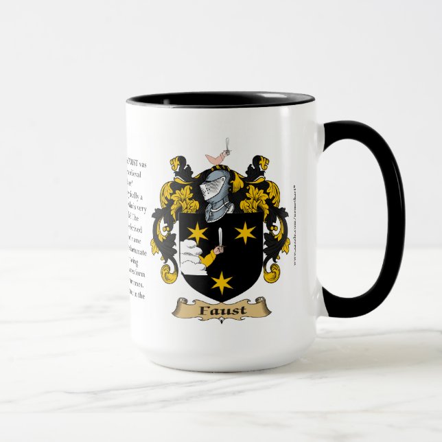 Mug Manteau de famille de Faust des bras (Droite)