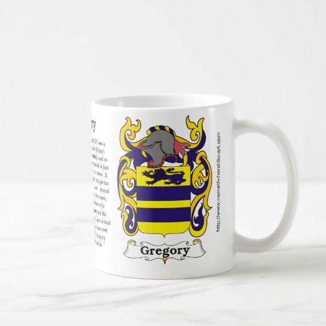 Mug Manteau de famille de Gregory des bras sur une (Droite)